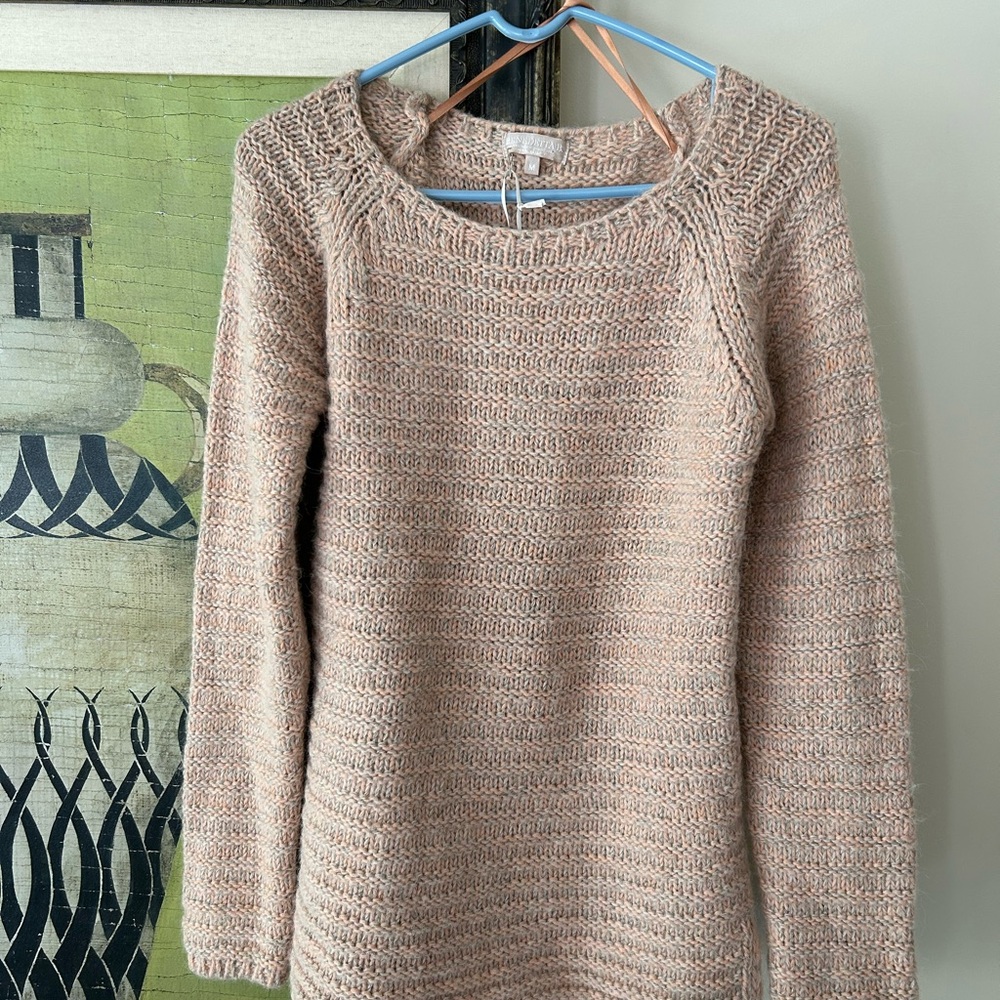 Cream Crew Neck Sweater with Cozy Knit